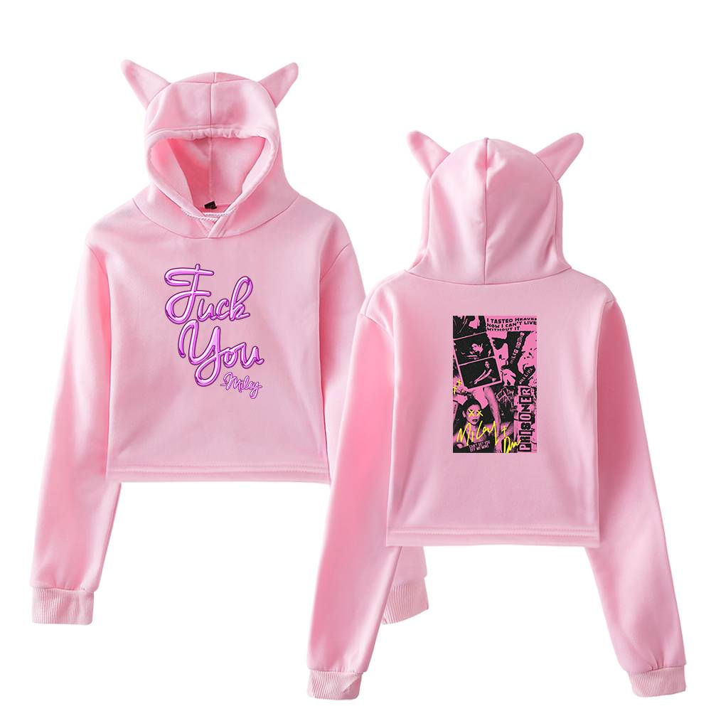 Miley Cyrus Cropped Hoodie #4 - Image 5