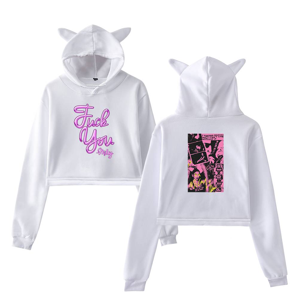 Miley Cyrus Cropped Hoodie #4 - Image 2