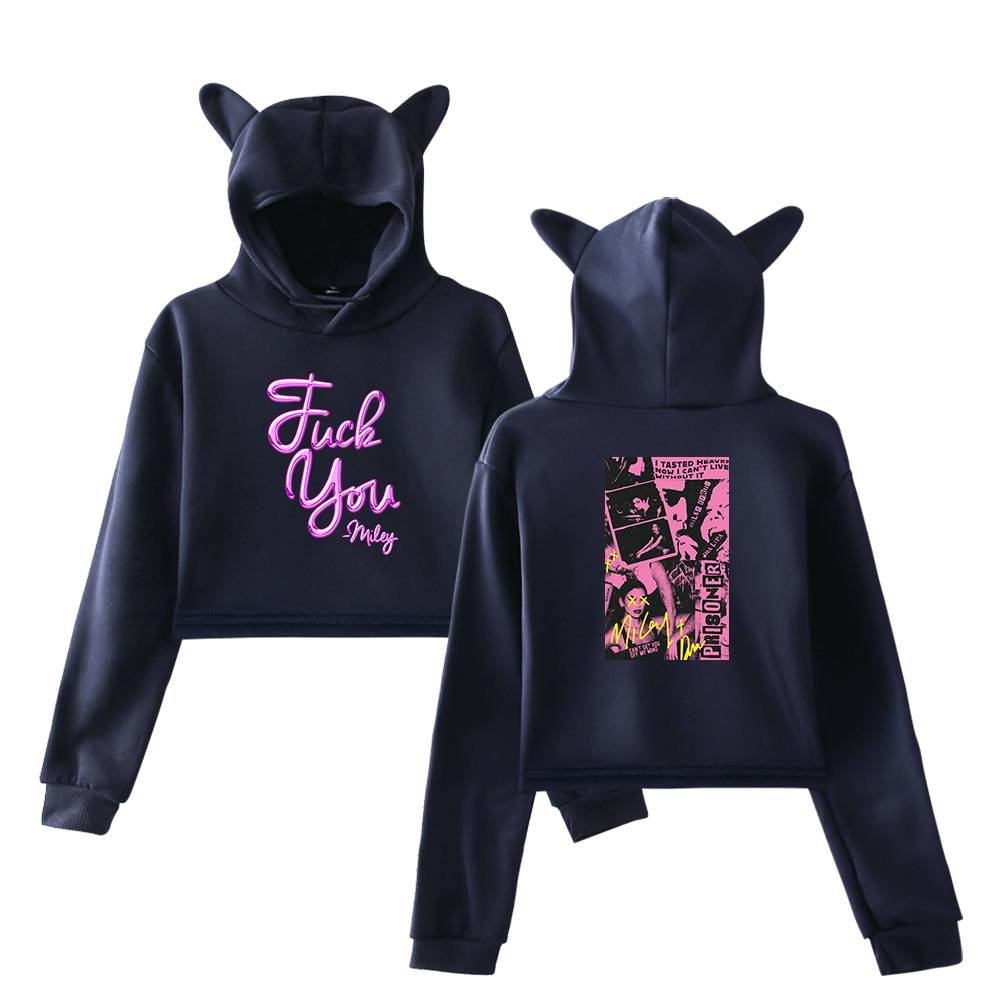 Miley Cyrus Cropped Hoodie #4 - Image 3